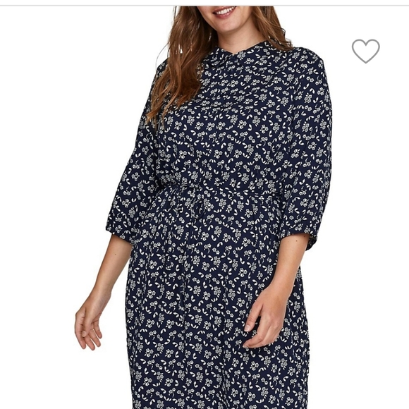 VERO MODAPlus Marik Three-Quarter-Sleeve Shirt Dress - Picture 1 of 2